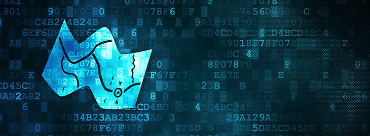audit map on digital background