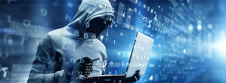hacker doing cyber reconnaissance looking for security exploits