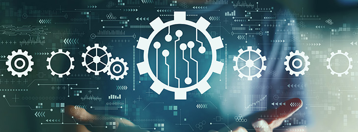business professional holding compliance automation workflow hologram