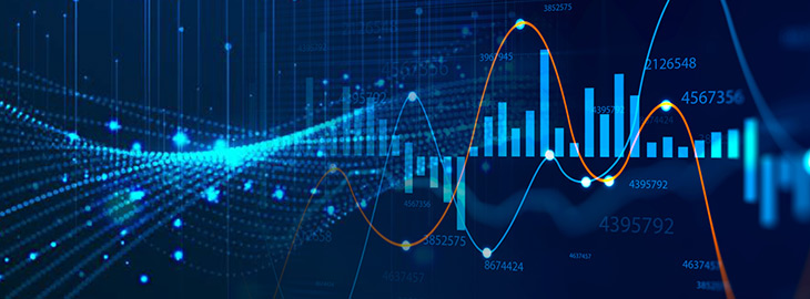 abstract visualization of financial data charts