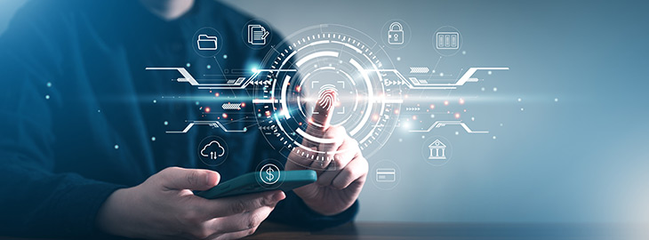 Fingerprint scan for secure access to protected data