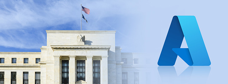federal building with Azure logo on blue sky