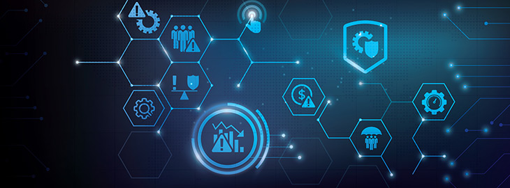cybersecurity risk and security icons