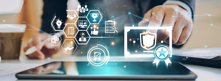 Quality assurance standard and certification. Certified internet businesses and services. Compliance to international guarantee. Concept for QA management and ISO certification