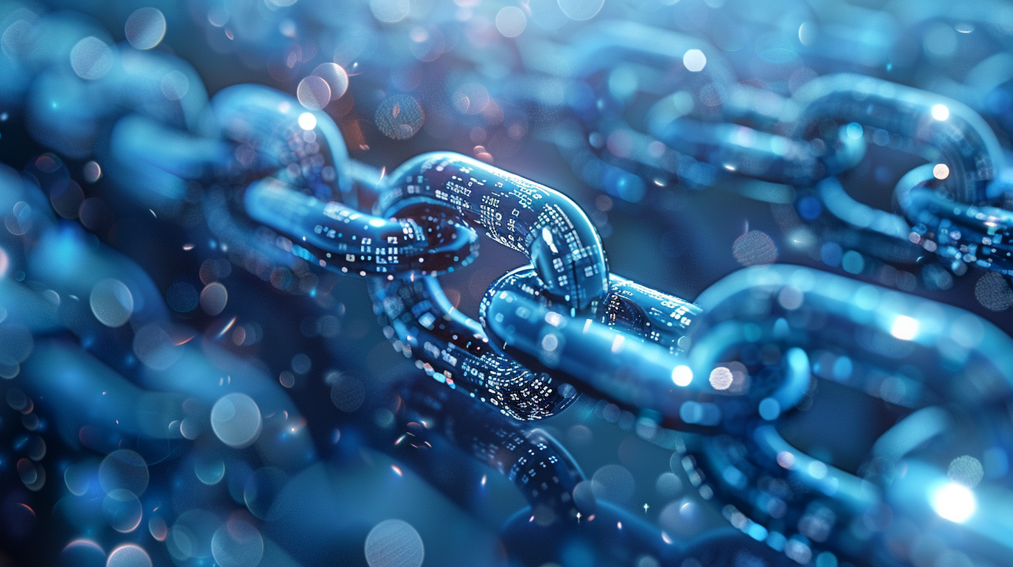 Blue Digital Chains