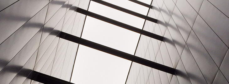 looking up through glass ceiling