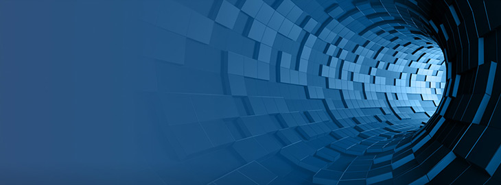 blue digital tunnel